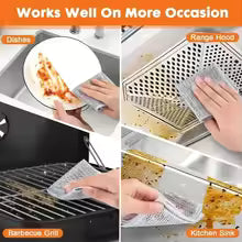 10Pcs Double Sided Thickened Steel Wire Cleaning Cloth